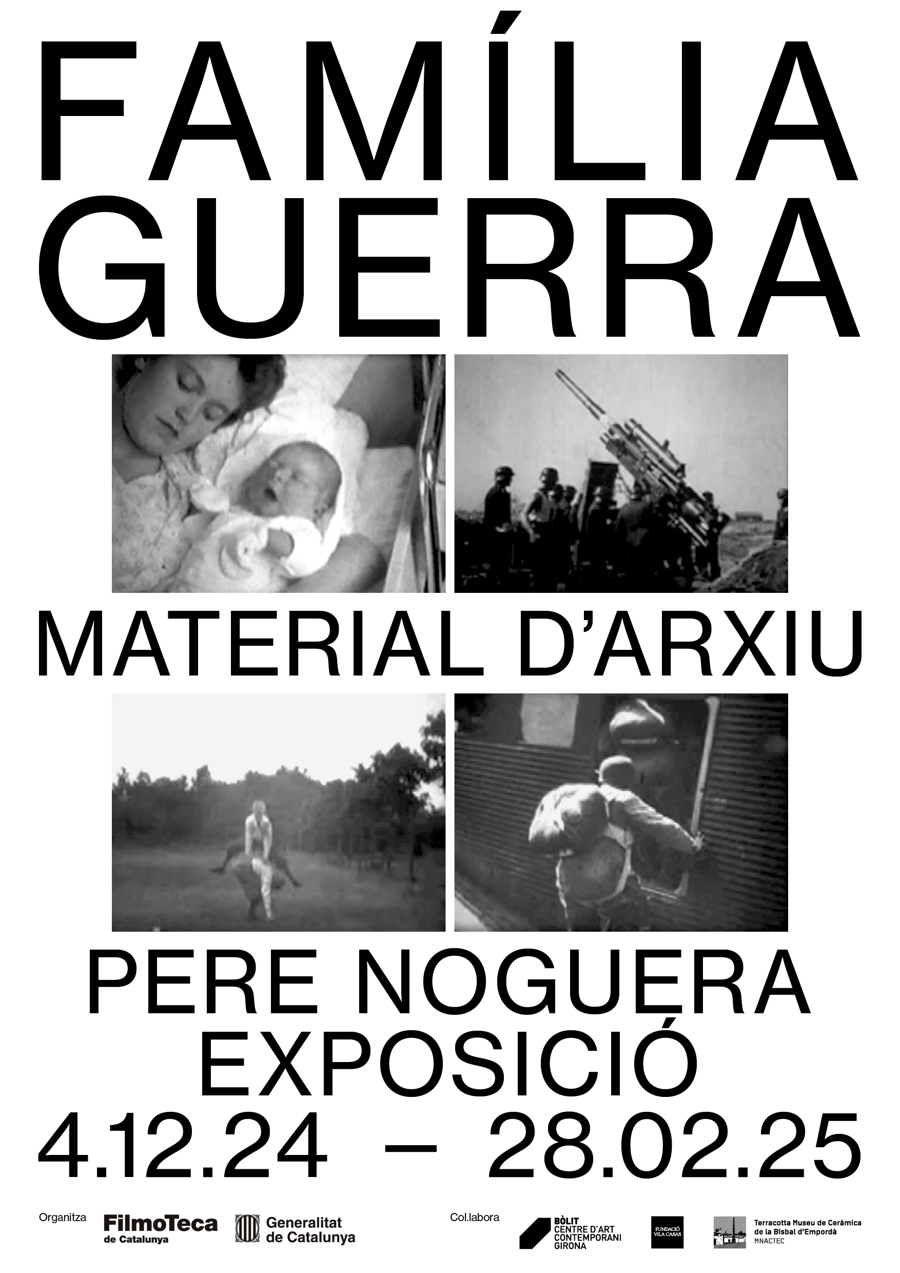 Cartell Exposició. Pere Noguera. Família Guerra. Material d'arxiu