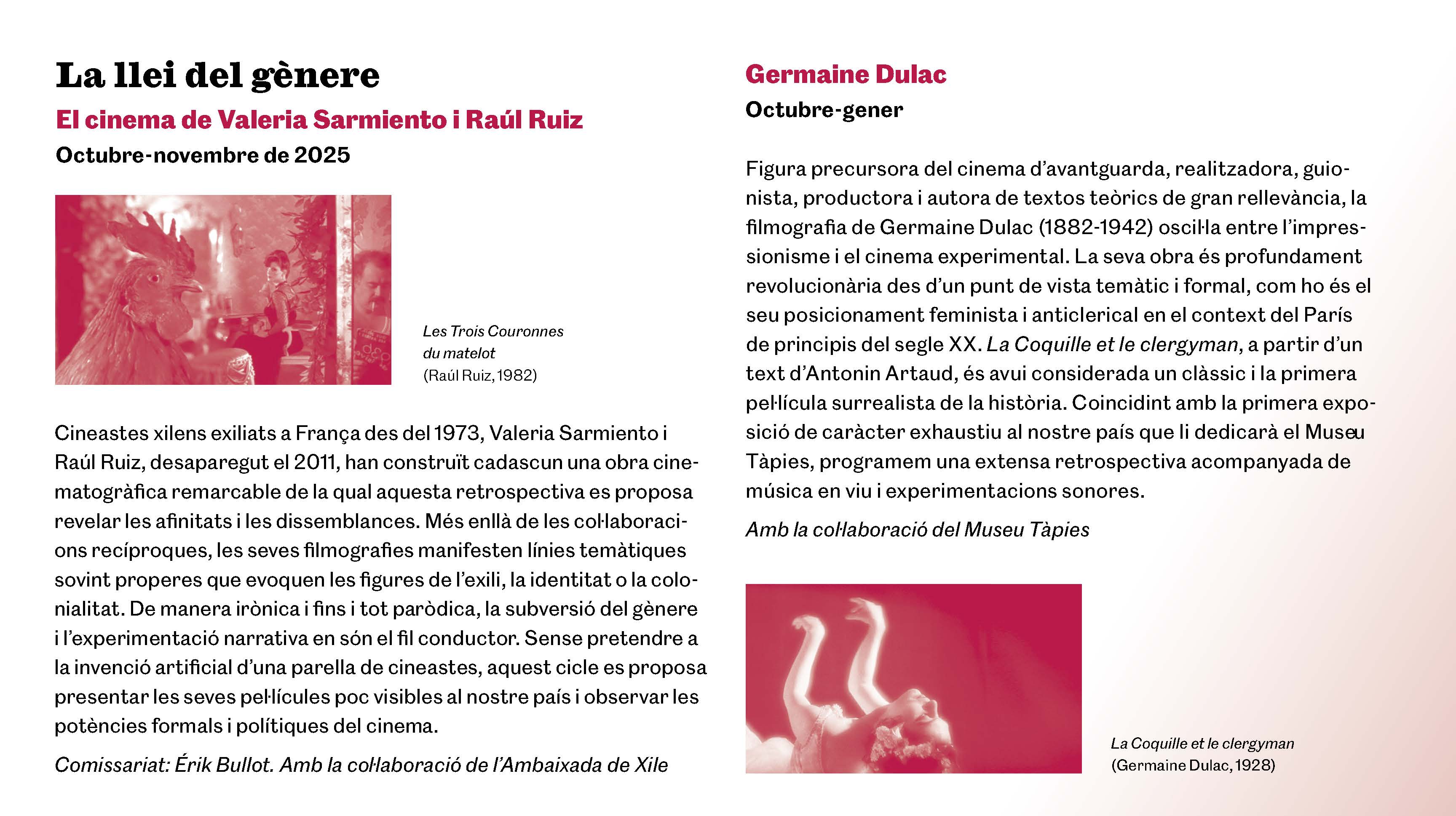 Tardor 2025. Sarmiento Ruiz. Germaine Dulac