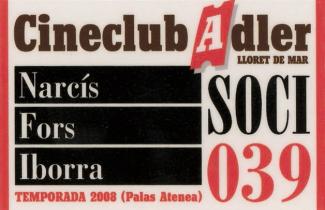 Carnet Cineclub Adler Lloret de Mar