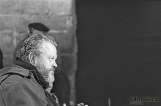 Foto Orson Welles al rodatge de 'Chimes at Midnight' a la col·legiata de Cardona, 1965