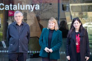 Foto RdP 10 anys 3. Natàlia Garriga, Esteve Riambau, Inés Toharia