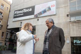 Foto Presentació filmoteca 2023-1 Natàlia Garriga i Esteve Riambau