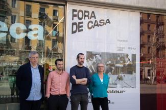 Eesteve Riambau, director de la Filmoteca; Enrique Fibla Gutiérrez i Ignasi Renau, comissaris del Centenari; Anna Fors, cap de la Biblioteca de la Filmoteca