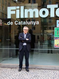 Marco Bellocchio arribant a la Filmoteca