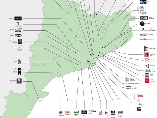 Mapa Cineclubs Catalunya