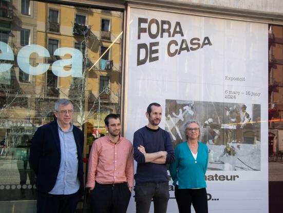 Eesteve Riambau, director de la Filmoteca; Enrique Fibla Gutiérrez i Ignasi Renau, comissaris del Centenari; Anna Fors, cap de la Biblioteca de la Filmoteca